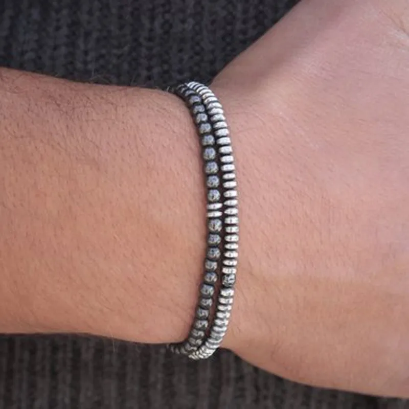 

Yoga Chakra Bracelet Natural Stone Men's Hematite Slim Health Slim Luxury Beaded Bracelet Men's And Women's Jewelry Party Gifts