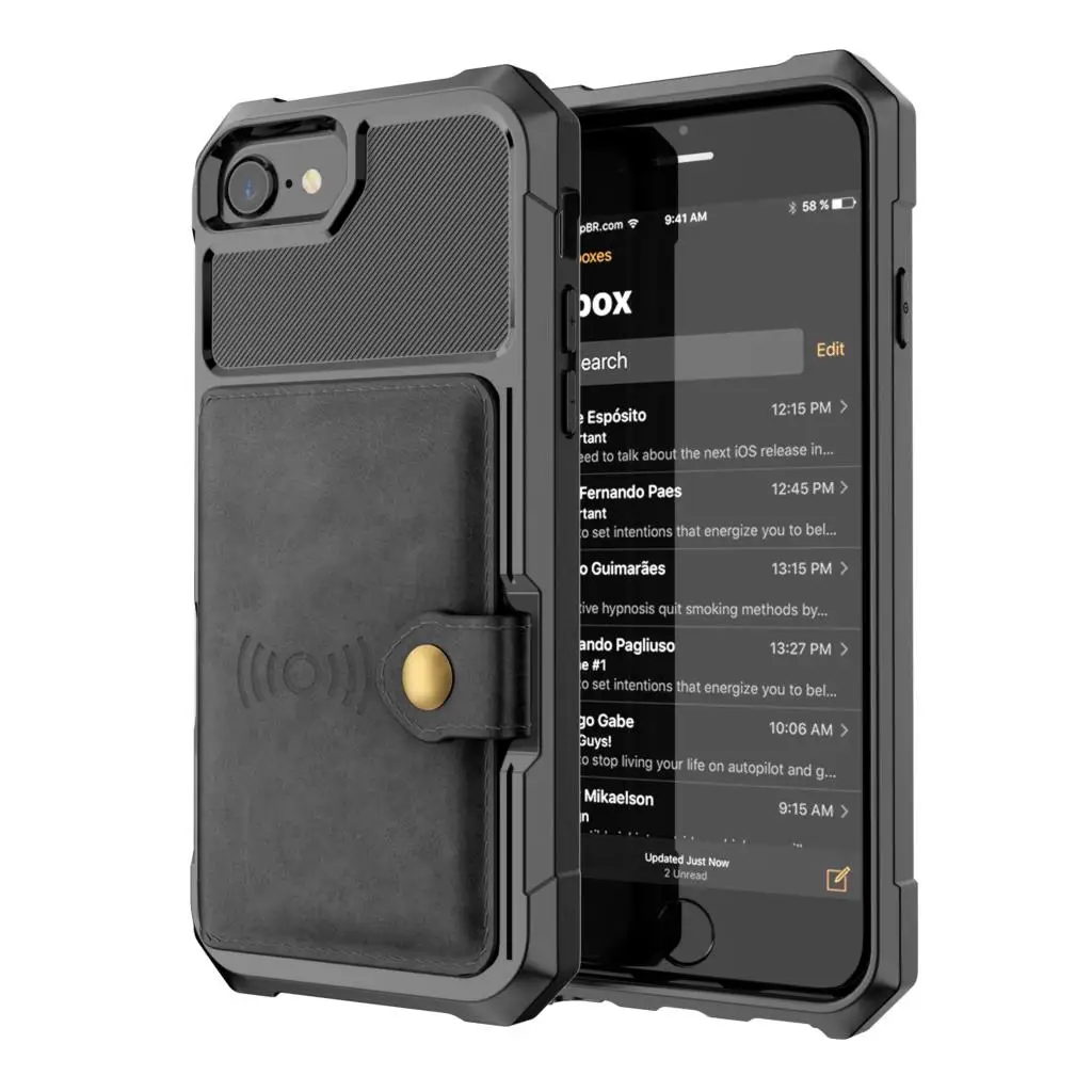 Роскошный чехол бумажник из искусственной кожи для iPhone 6 6s 7 8 Plus чехлы бумажники с