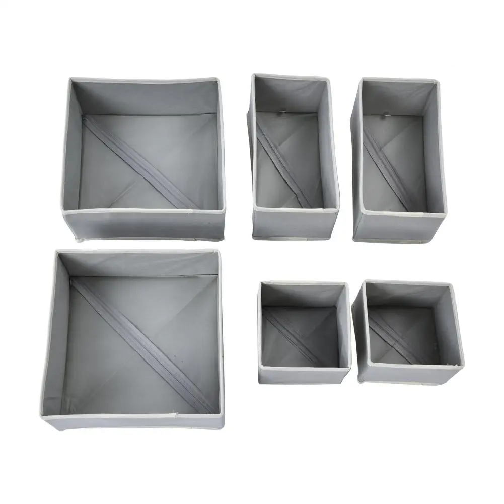 

6PCS / Set Underwear Storage Box Closet Organizer for Bra Ties Socks