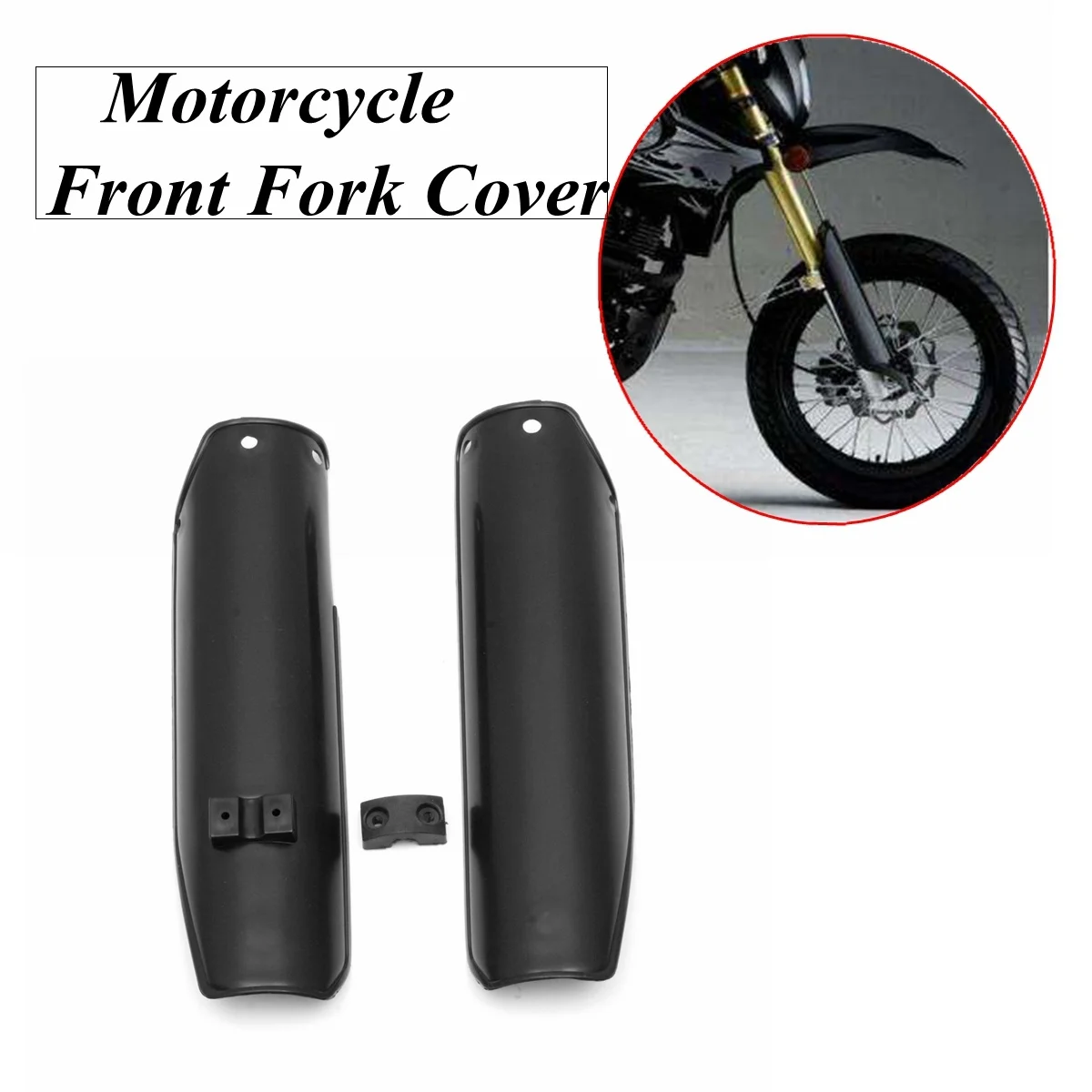 

Black Pit Dirt Bike Fornt Fork Leg Guards Sliders For 50cc 110cc 125cc Pit Bike New Protector Shock Absorber Guard Wrap Cover