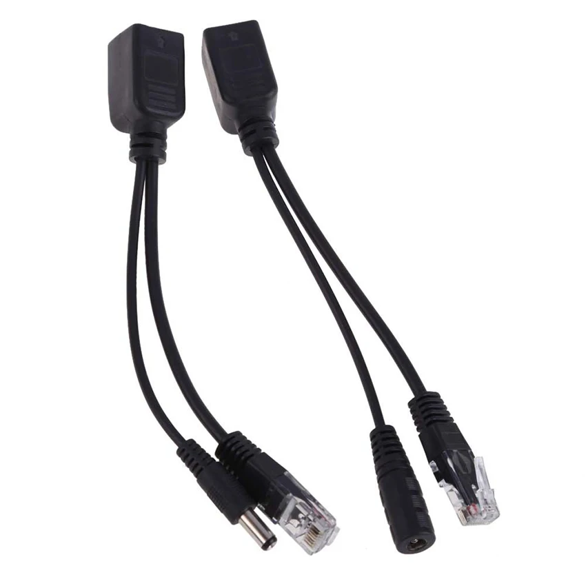 Кабель адаптер Poe Rj45 комплект разветвителей для инжектора экранированная лента