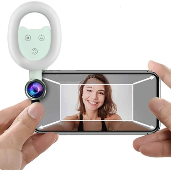 

Multifunctional Selfie Ring Light 3 Light-colors Optional with 38pcs Warm/Cool White 12pcs Multi-color LED video Light lamp