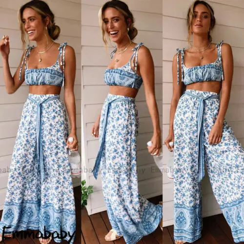 

Frauen Boho Sleeveless Clubwear Playsuit Bodycon Partyhose Floral Jumpsuit