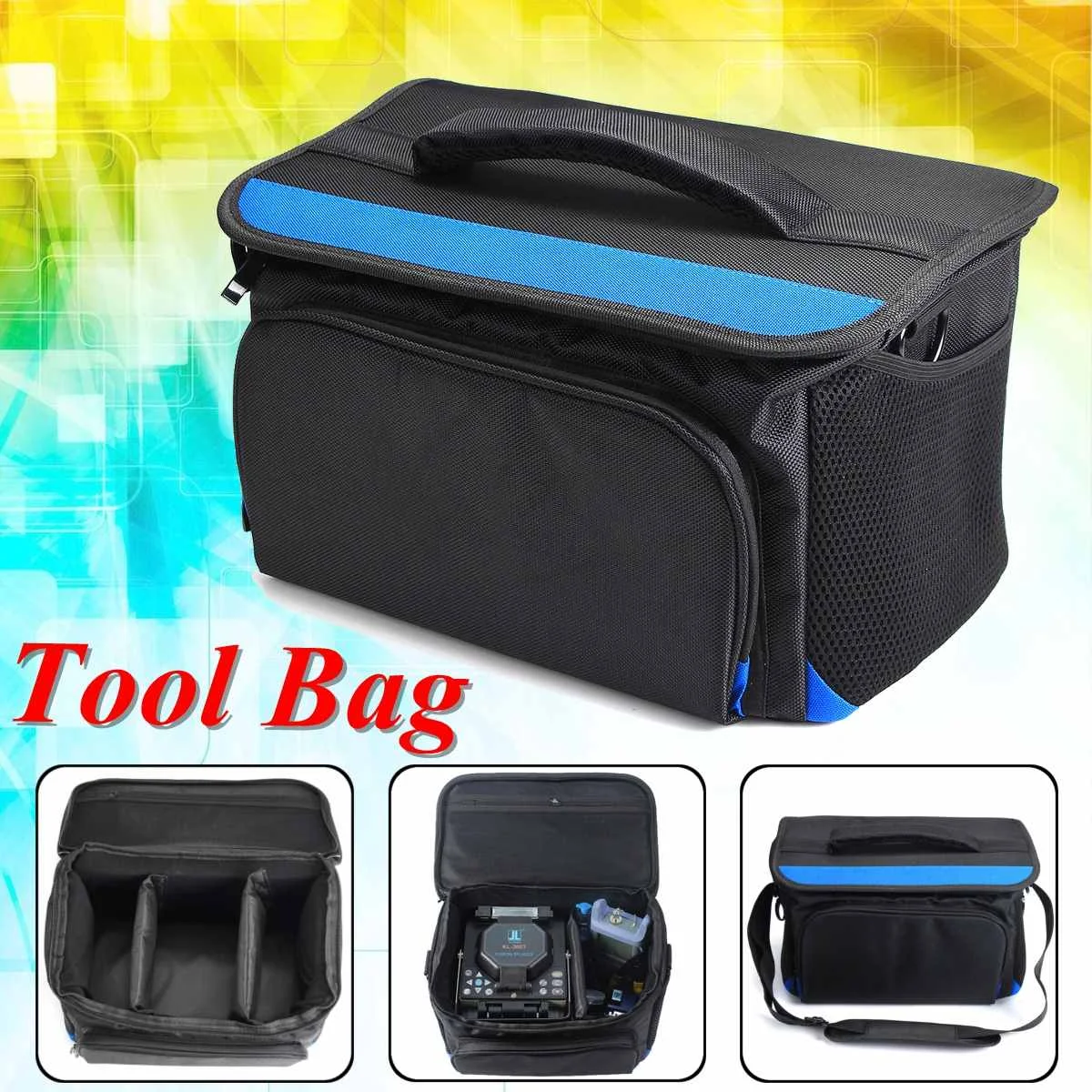 

Tools Bag Waterproof Cover For Fusion Splicer W elder Tools Bag Wide Mouth Electrician Bags With 2 Sponge Compartment