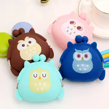 

None Coin Purse Women Small Wallet Change Purses Cute Silicone Money Bags Children's Pocket Wallets Key Holder zk30