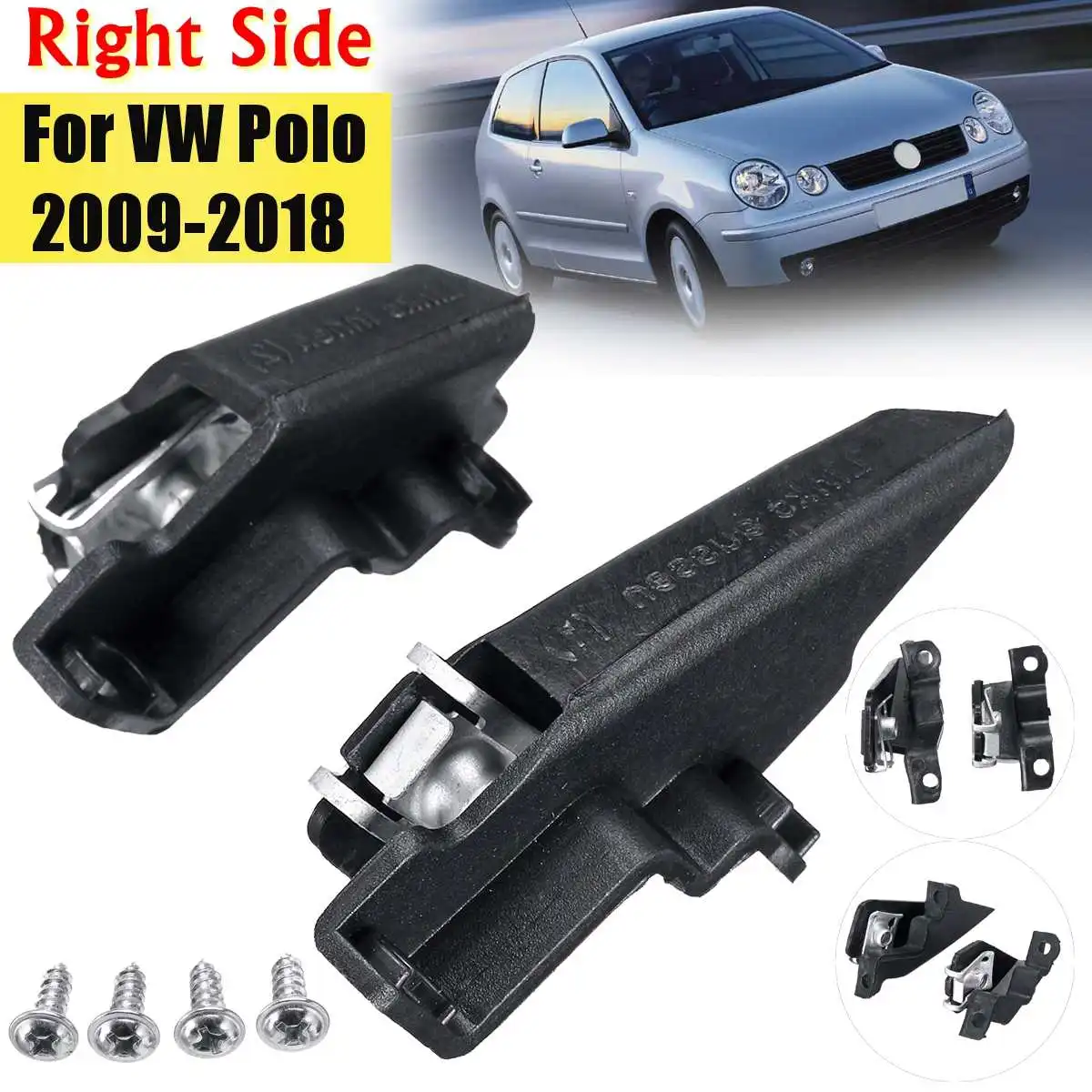 

Left Right Side Headlight Repair Kit Bracket Mount Clips For VW Polo 2009 2010 2011 2012 2013 2014 2015 2016- 2018