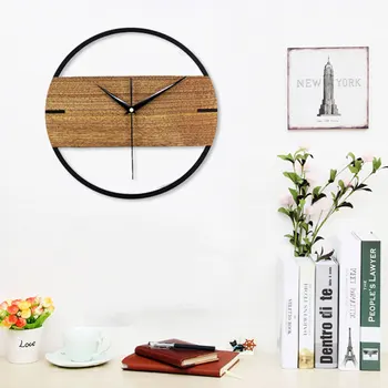 

3D Clock On The Wall Clock Wooden Modern Design Wall Clock Wood Retro/Vintage Wall Clocks/Watches Home Decor For Living Room