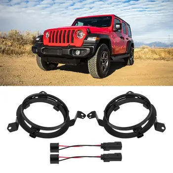 

1 Pair of Car 7" LED Headlight Conversion Adapter Bracket for Jeep Wrangler JL/JLU led lamp for auto New