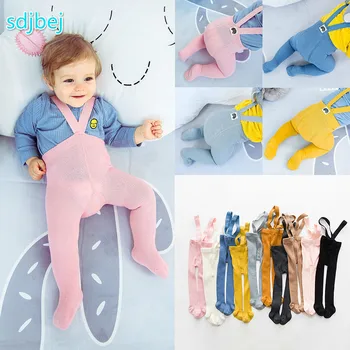 

Autumn and Winter Baby Cotton High Waist Pantyhose Protect the navel Children's Suspender Tights Kids Tights