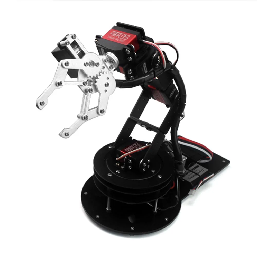 LOBOT 6 DOF Aluminum RC Robot Arm Gripper APP Stick Control Programmable Educational Kit LOBOT 6 DOF Aluminum RC Robot Arm Gripper APP Stick Control Programmable Educational Kit