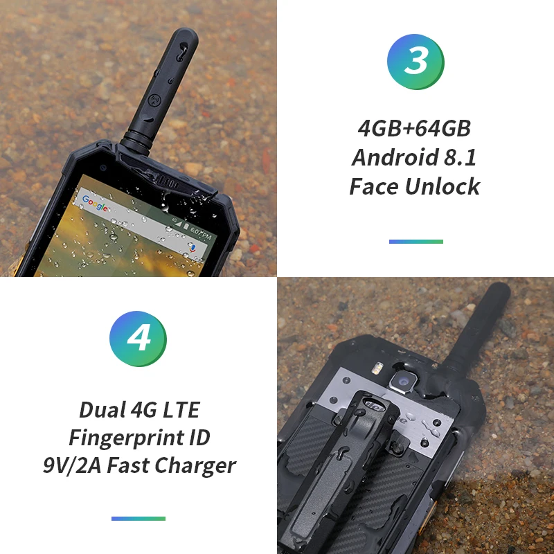 Ulefone Броня 3 T 5 7 &quotFHD + Helio P23 IP68 Водонепроницаемый телефона Android 8 1 Octa Core 4 GB 64 21MP 10300 mAh