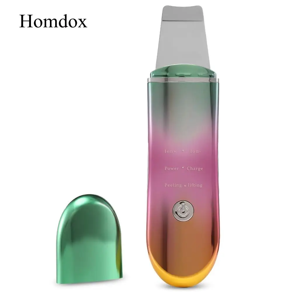 

Rechargeable Ultrasonic Ion Face Skin Scrubber Facial Cleaner Cleansing Spatula Peeling Vibration Blackhead Removal Exfoliating