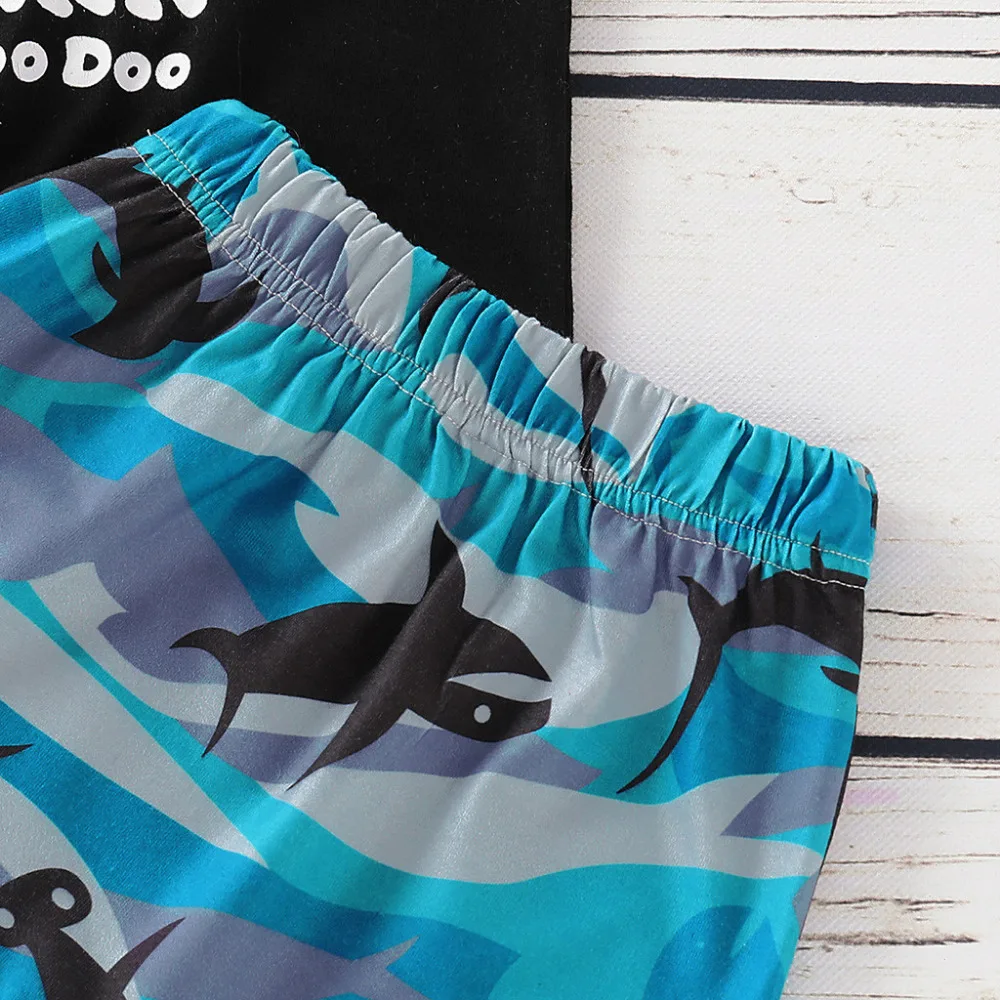 Infant Baby Boy Kid Cartoon Shark Letter Printed Vest Tops+Shorts Outfits Set Baby Clothes Roupa Menino Bodysuit Infant Baby Boy Kid Cartoon Shark Letter Printed Vest Tops+Shorts Outfits Set Baby Clothes Roupa Menino Bodysuit