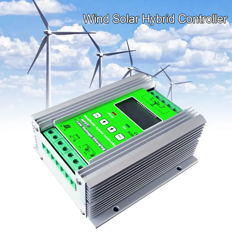 Гибридный контроллер заряда 1200 Вт MPPT wind Solar 800 + solar 400 212/24 40 А зарядное устройство