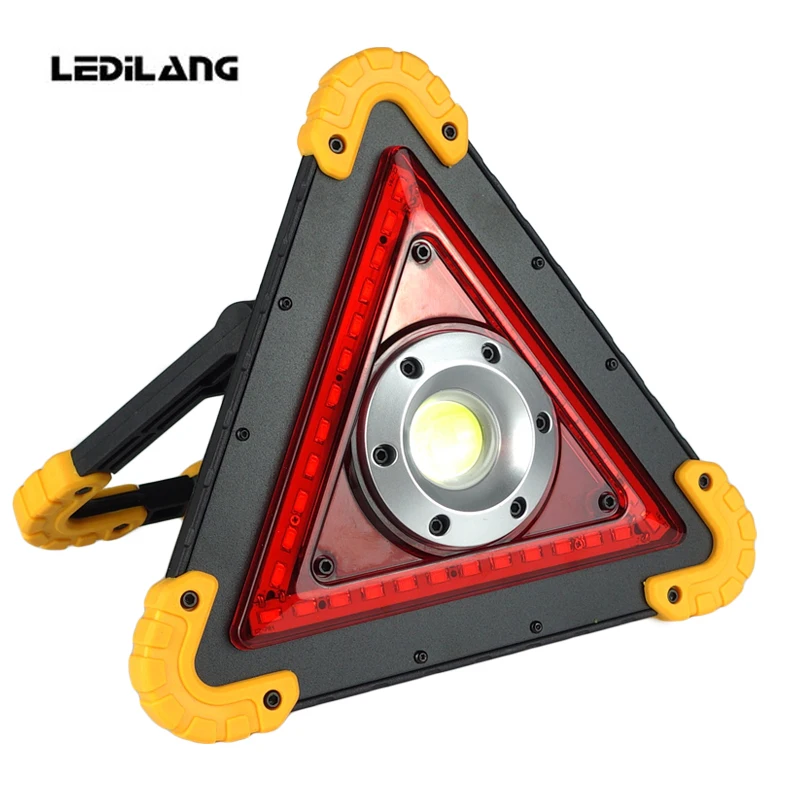 

Lampe LED portable spotlight led work light rechargeable 18650 handheld searchlight for hunting camping COB+red warning light
