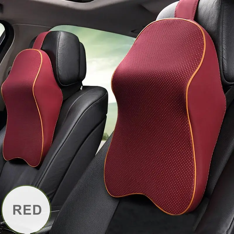 

Head Pillow 3D Memory Foam Car Neck Pillow Adjustable Head Restraint Auto Headrest Travel Pillow Neck Support Holder Seat Covers