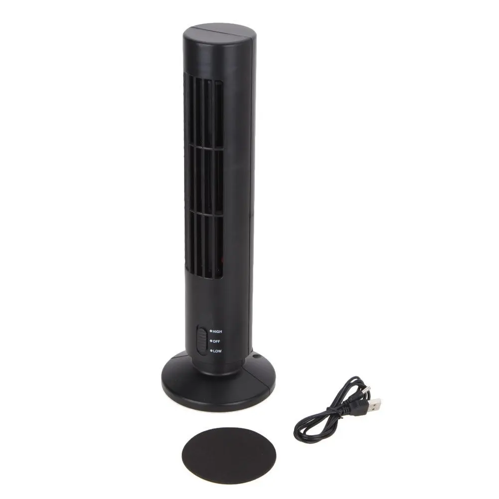 

Portable USB Mini Tower Fans Rotary Leafless Table Fans Cooling Air Conditioners Purifiers Computers Notebooks