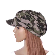 M507 модные Красота камуфляжное хлопковое козырек газетчик Кепки лето-осень стильный