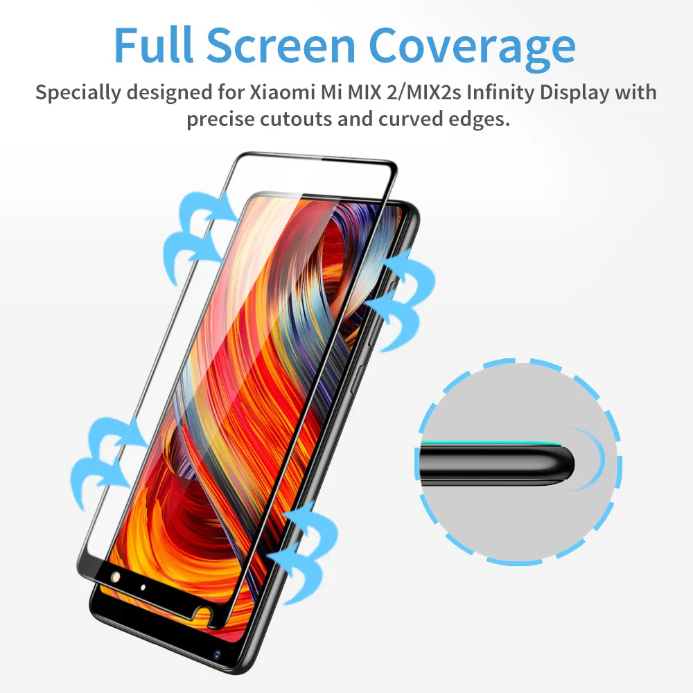 Защитная пленка для Xiaomi Mix 2 2s 3d протектор экрана из закаленного стекла 9 9Se 3х