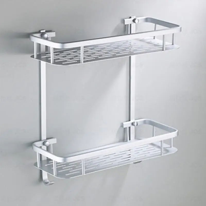

2 Layer Bathroom Shelf Shower Shampoo Soap Cosmetic Shelves Bathroom Accessories Storage Organizer Rack Holder