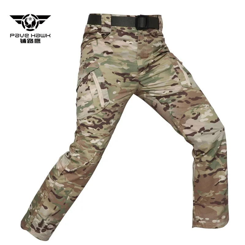 Táctica al aire libre de carga pantalones de los hombres Trekking pantalones de Camping senderismo pantalón SWAT camuflaje ejército Pantalones