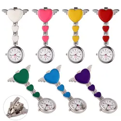 2019 Лидер продаж Clip-on часы для медсестры Fob Подвеска для броши часы с подвеской женские сердца Форма модные доктор карманные часы