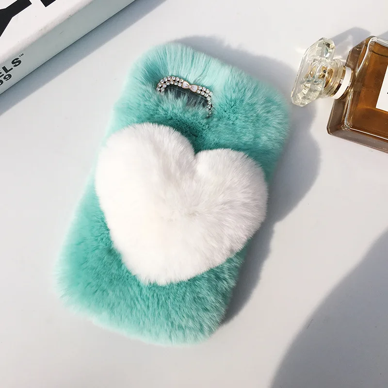 Чехол с сердечком для huawei Honor 10 Lite Magic 2 милый чехол кроликом пушистый меховой