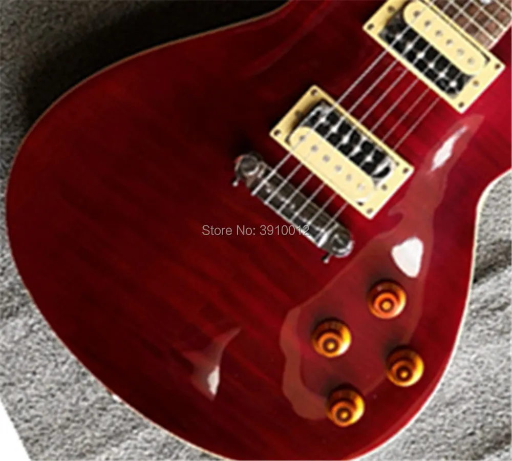 

Factory Custom 6 strings electric guitar,Red tiger veneer Rosewood Fretboard,Offer Customized free shipping