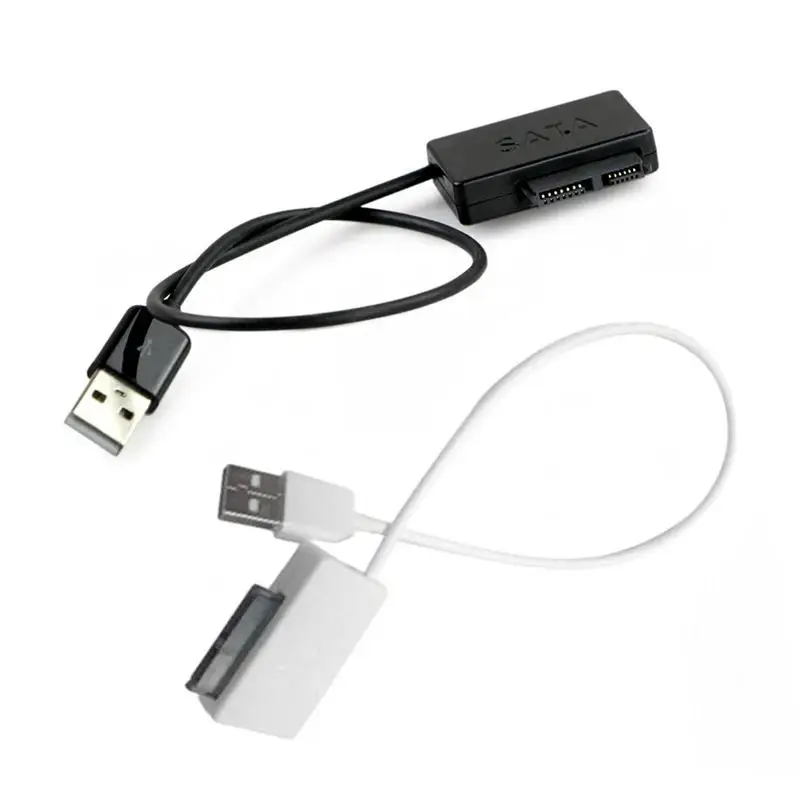 Laptop Sata Cable SATA to USB Adapter 6P + 7P SATA to USB2.0 cd-rom Cable 13-Pin Adapter Box
