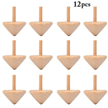 12 шт. спиннинг Топ креативный натуральный Спиннер деревянная игрушка для детей