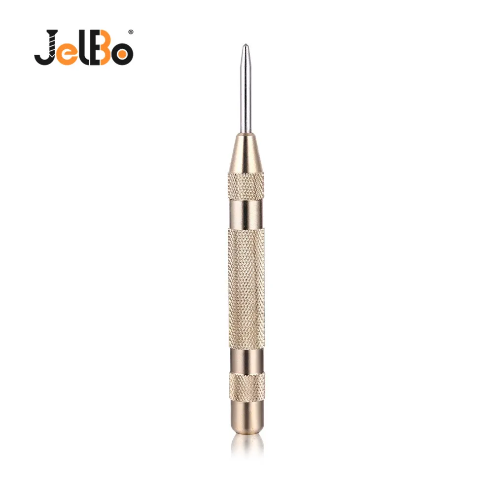 

JelBo Gold Automatic Center Punch Drill Bit Spring Loaded Auto Marking Starting Holes Power Tools Automatic Center Pin Punch