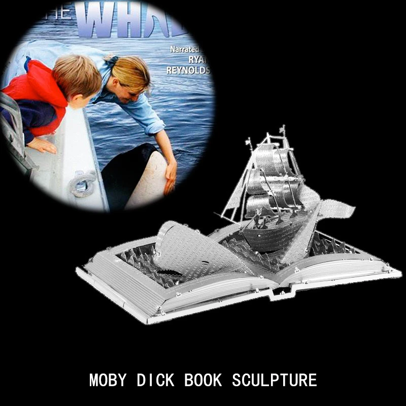

MOBY DICK BOOK SCULPTURE Star Wars 3D Metal Puzzles Jigsaw Metal Educational Action Figures Miniatures Board Game Gift Toy