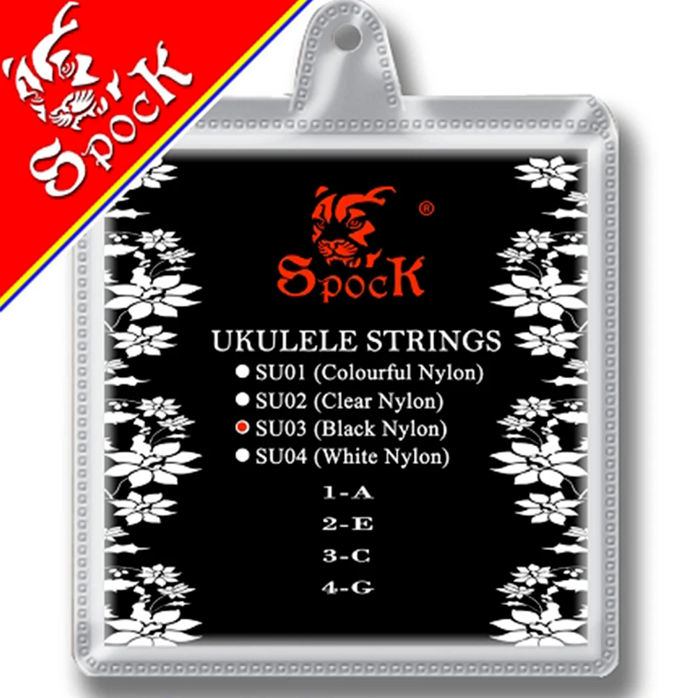 

Spock SU03 Black Nylon Ukulele Strings Ukulele Accessories 1st-4th Strings