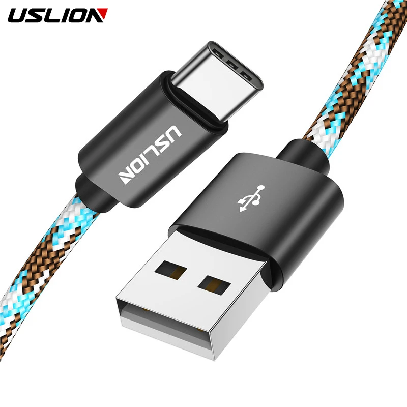 

USLION USB Type C Cable Fast Charging usb c data Cord Charger usb-c For Samsung S8 S9 Note 8 xiaomi mi 9 mi9 For huawei p20 lite