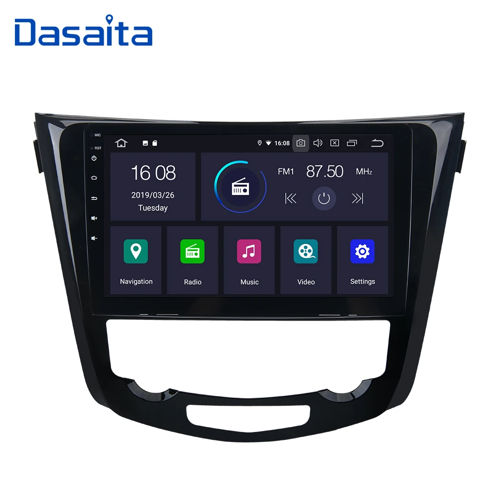 

Dasaita 10.2" Touch Screen for Nissan X-Trail Qashqai Autoradio 2014 2015 Android 9.0 Support PA Bluetooth GPS Navigator System