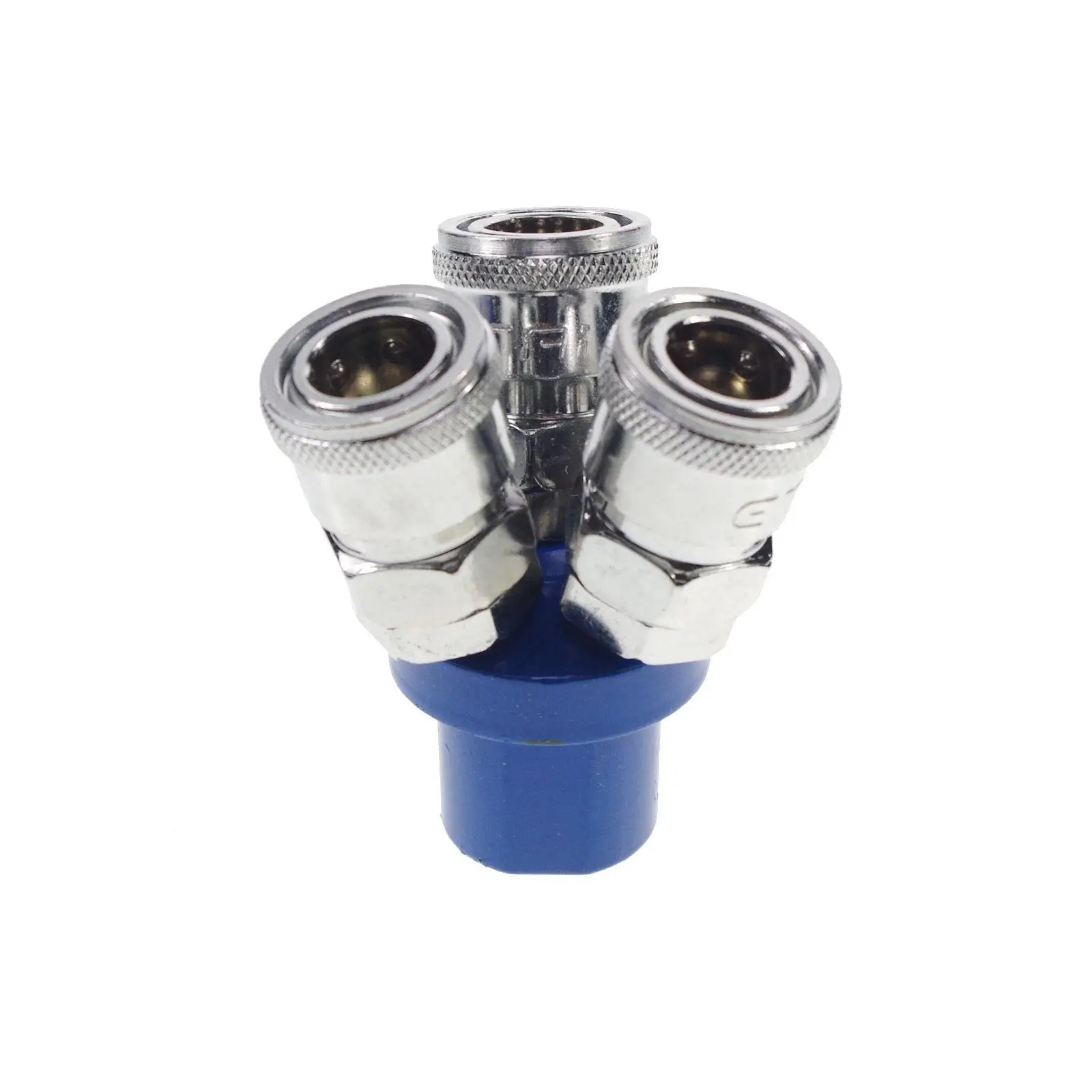 1/4" BSPT Female Zinc Alloy 3 Way Air Quick Coupler Socket Connector