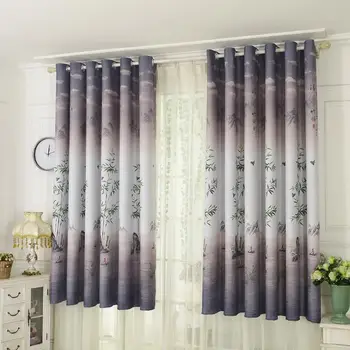 

1pcs Modern Printed Curtain Window Blinds Drapes Curtain For Living Room Bedroom Kitchen Window Screening Decor E5M1