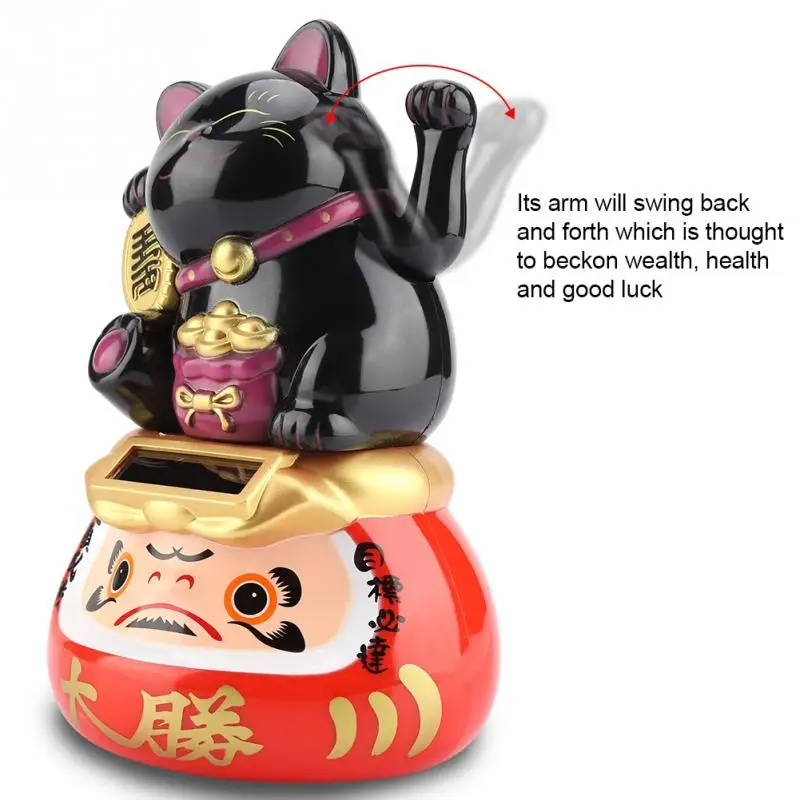 Maneki Neko на солнечной батарее очаровательное Счастливое Платье поманивающее котов