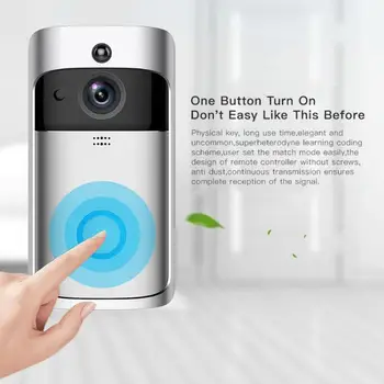 

WiFi Smart Wireless Security DoorBell HD 720P Visual Intercom Recording Video Door Phone Remote Home Monitoring Night Vision