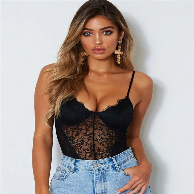 

Fashion women's women's lace openwork tights jumpsuit stretch tights sleeveless sexy black jumpsuit