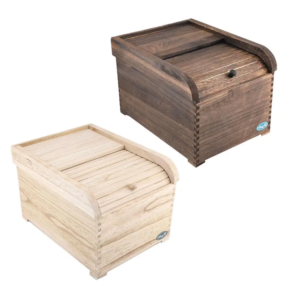 

Paulownia Wood Shuttered Rice Storage Bin Environmental Kitchen Storage Box 10kg Good Dust-Proof Property