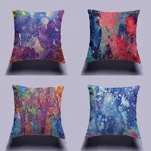 Nordic Cushion Cover Fancy Watercolours Polyester Pillowcase Sofa Bed Home Decorative Throw Pillow Cover Funda Housse Cushion