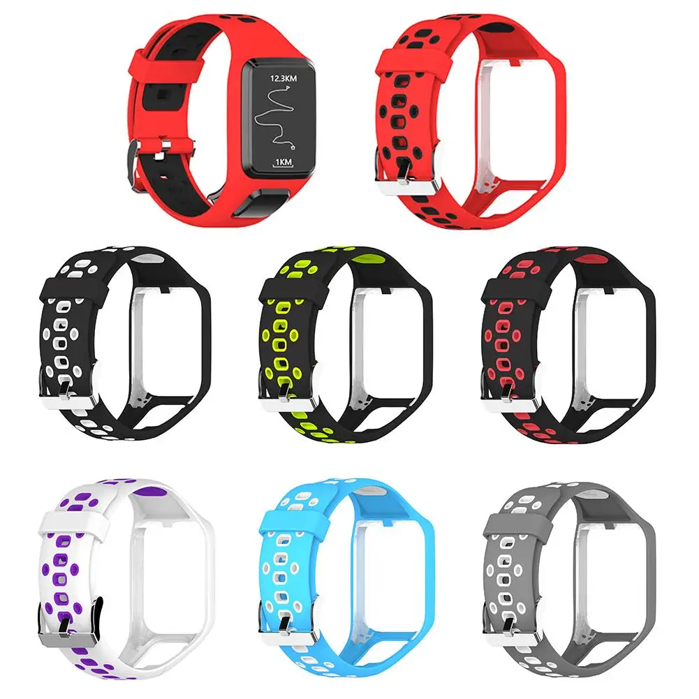

24cm High Quality Silicone Replacement Watchband Wrist Band Strap For TomTom 2 3 Runner 2 3 Adventurer GPS Watch Strap