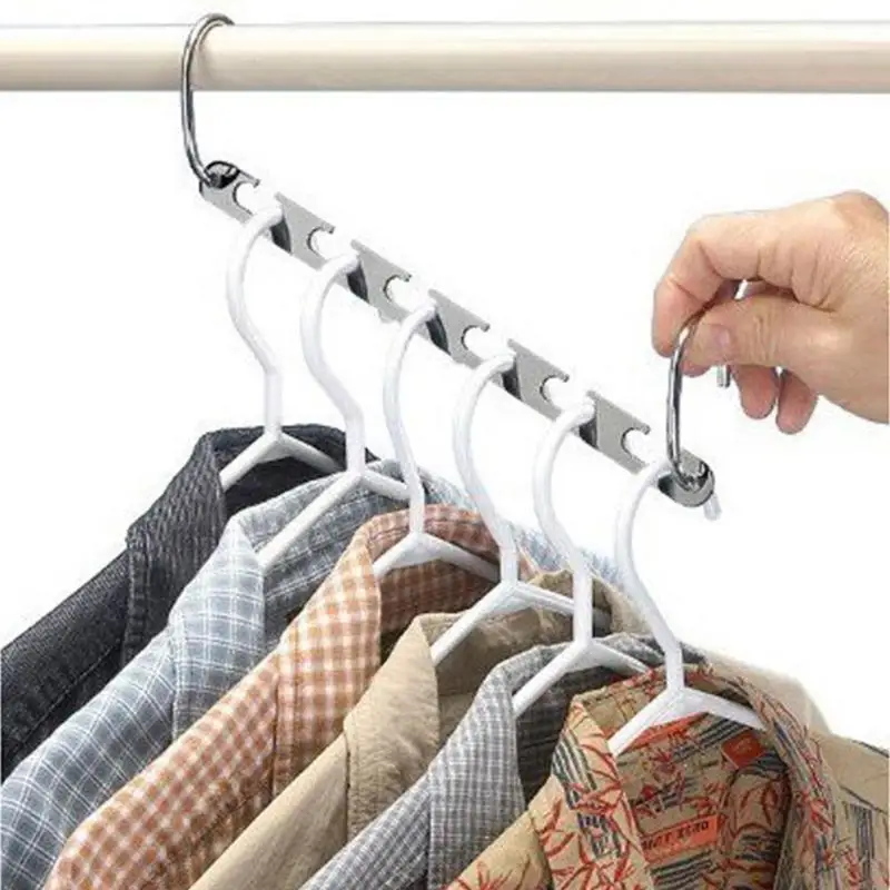 

2Pcs/4Pcs Half Toroidal Universal Metal Clothes Closet Hangers Clothing Organizer Multifunction Practical Clothes Hanger Rack
