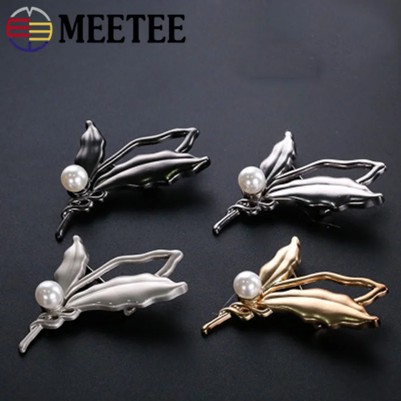 Meetee 4 шт. 40*52 мм одёжная булавка Пряжка DIY костюмы украшения новый жемчуг Винтаж
