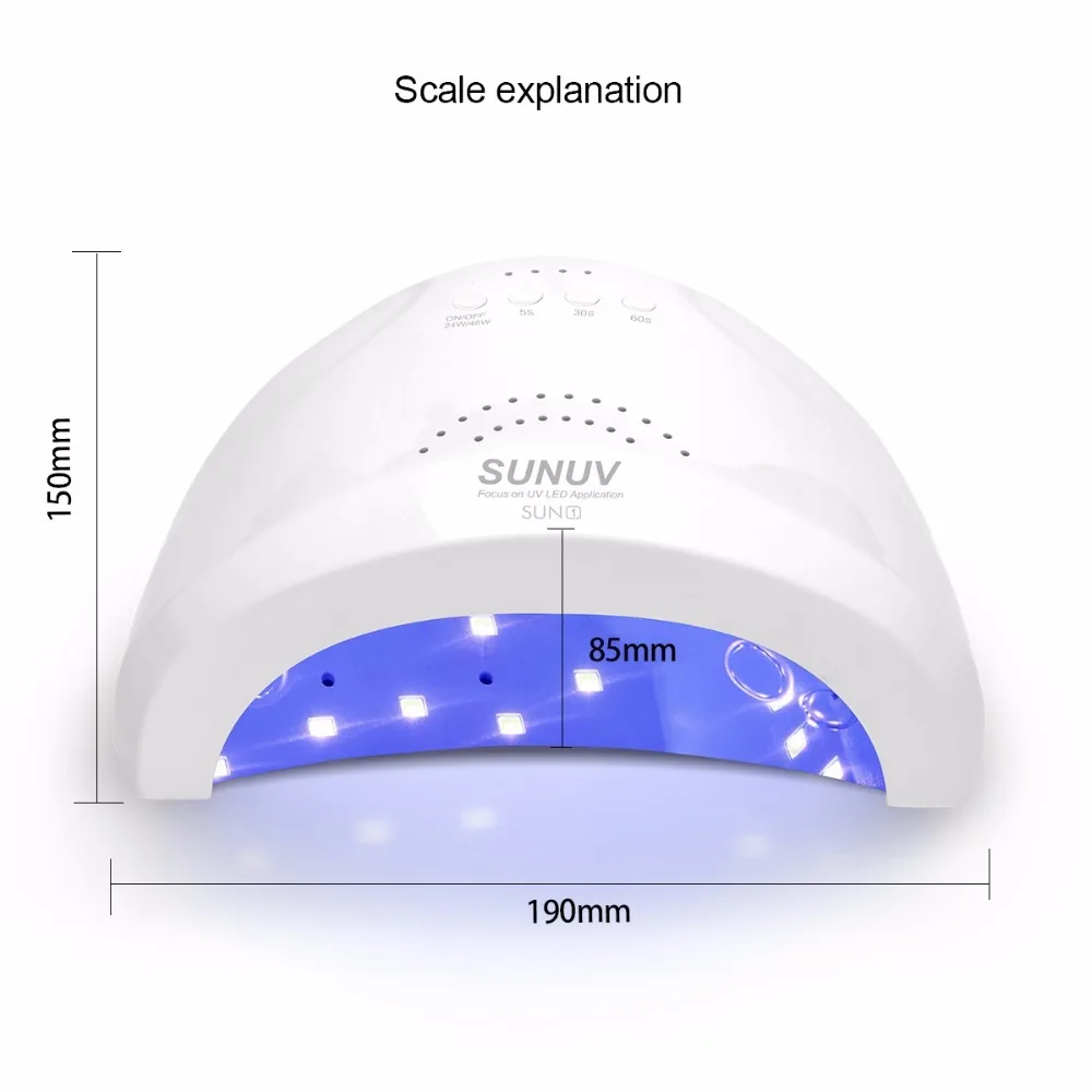 SUNUV Sunone 48 Вт профессиональный ногтей лампе светодио дный Маникюр УФ лампы сушилка