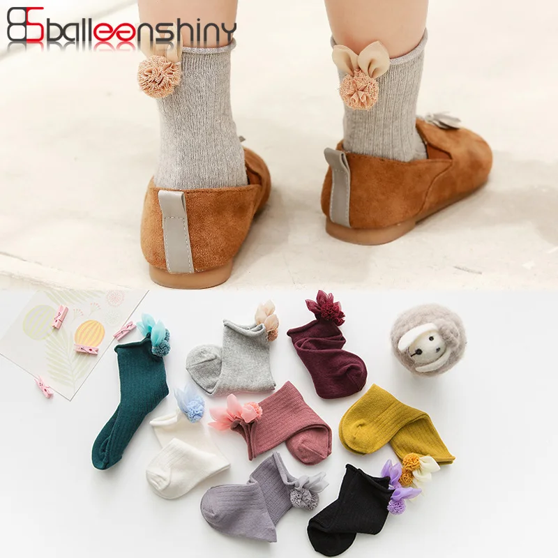 BalleenShiny мультяшный Кролик Детские носки для девочек хлопковые осенне зимние