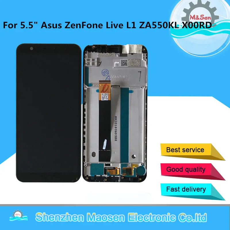 5 &quotОригинальный ЖК экран M &amp Sen для Asus ZenFone Live L1 ZA550KL X00RD с рамкой и сенсорной