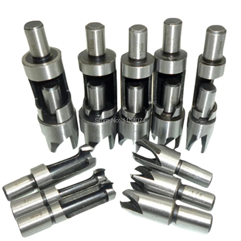 

16pcs Wood Plug Cutter 5/8" 1/2" 3/8" 1/4" 6mm 10mm 13mm 16mm Dowel Tenon Cutter