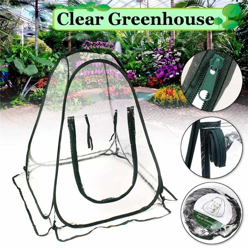 ポータブル折りたたみミニ透明庭の植物の花カバーテントミニ温室 Pvc 暖かいルームガーデン温室 Agricultural Greenhouses Aliexpress